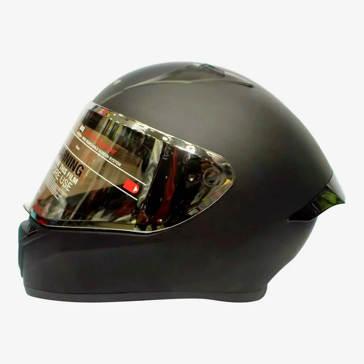 Vega Bolt Matt Black Fullface Helmet With Dual Certification For Men & Women 4