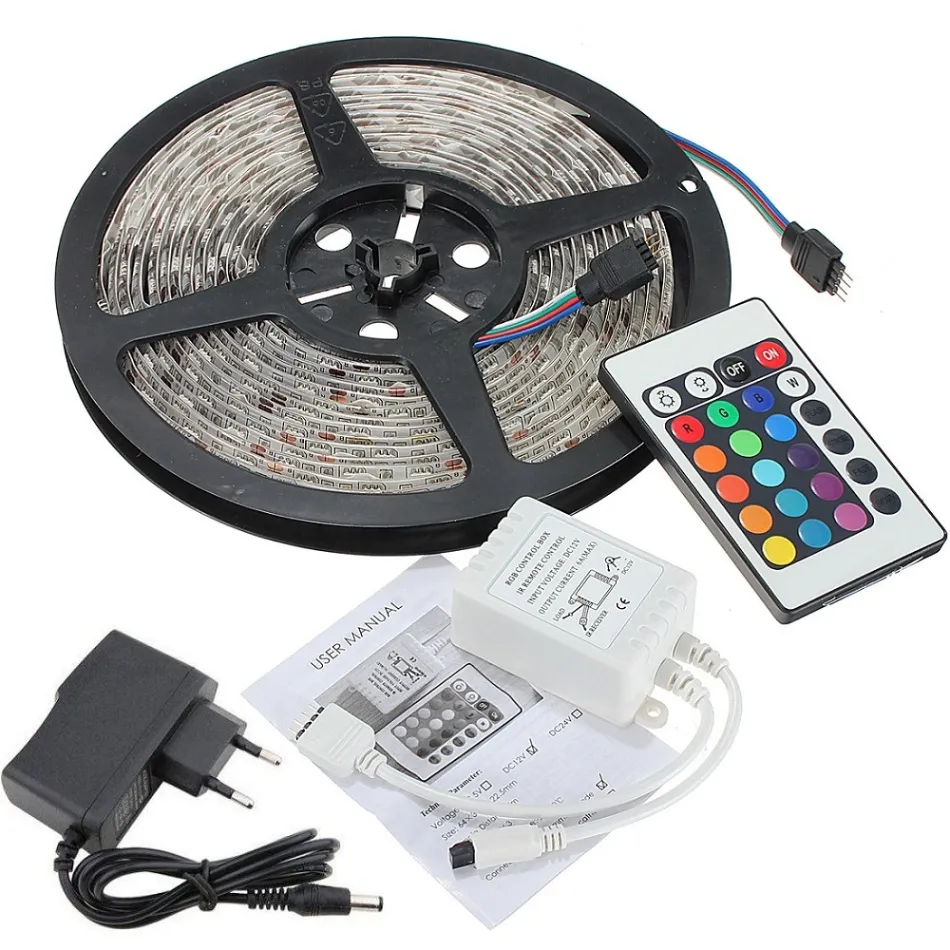 LED Strip Light Remote Control Colour Changing Light with Sticker, 4