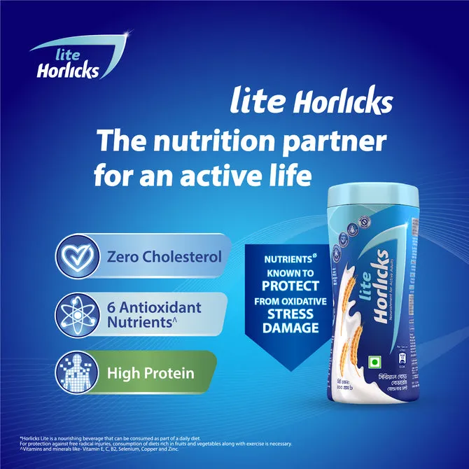 Horlicks Lite Health and Nutrition Drink Jar 400g (Powder Drink) 5