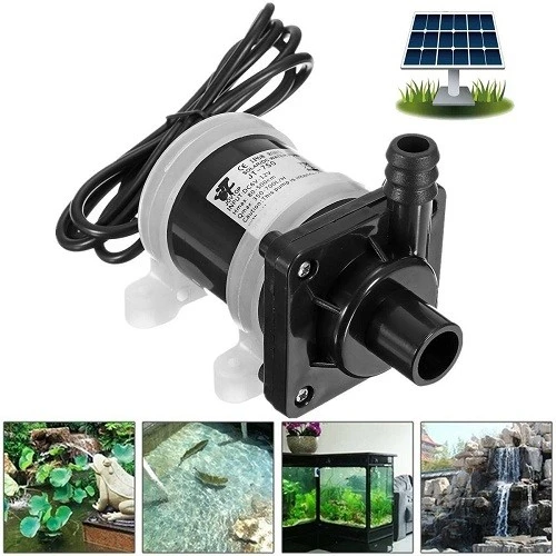 12 Volt DC Solar Powered Brushless Magnetic Submersible shafi water pump 300L/H Fish Pond Aquarium Smooth Operation 2
