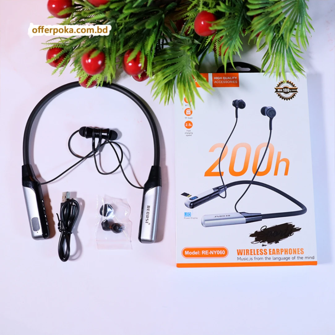 Recrsi RE-NY060 200 Hours Bluetooth Neckband (Original) 3