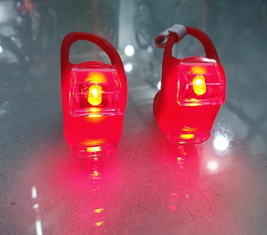 Bicycle MTB LED Frog Head Front Lamp Warning Rear Flash Light 2Pcs Cycle Accessories Cycle Accessories 3