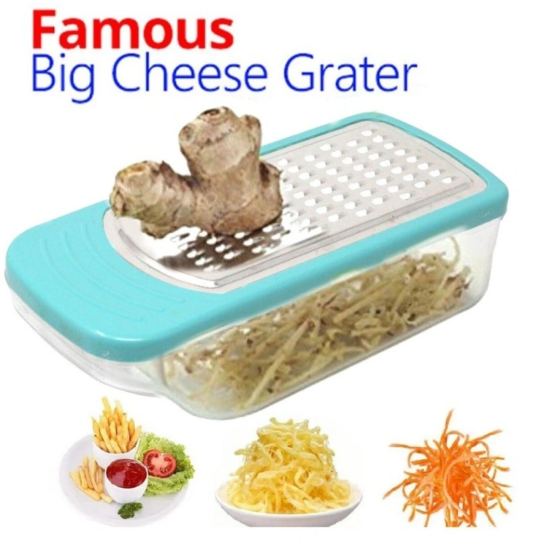 Famous Big Cheese and Vegetable Grater, Unbreakable Plastic With Steel Net 6
