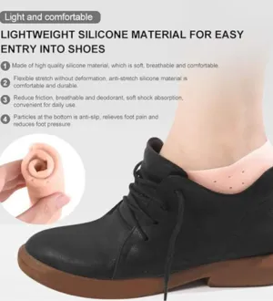 Image of 1 Pair Silicone Socks, Moisturizing Gel Heel Sleeves Heel Pads, Heel Cups