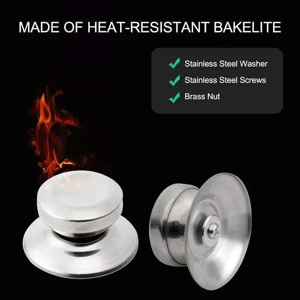 Stainless Steel Universal Pan Pot Lid Knob Handle Knobs Cookware Cover Replacement 3