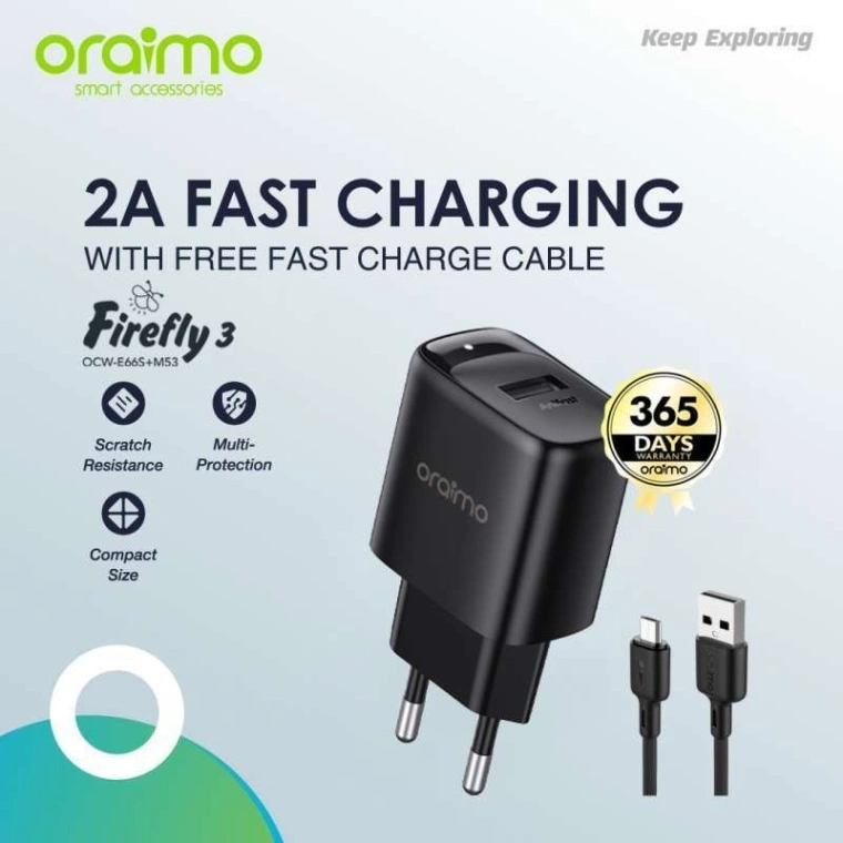 Oraimo Firefly 3 OCW E66S + M53 Charger 2
