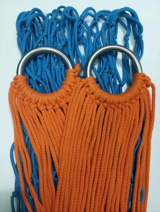 Premium Dolna With SS Rings on both side For All 1Pcs Hand Made Dulna Adult Rope bed Hanging Dulna Use For All People Large Swing Rope bed Rattan Dulna 6