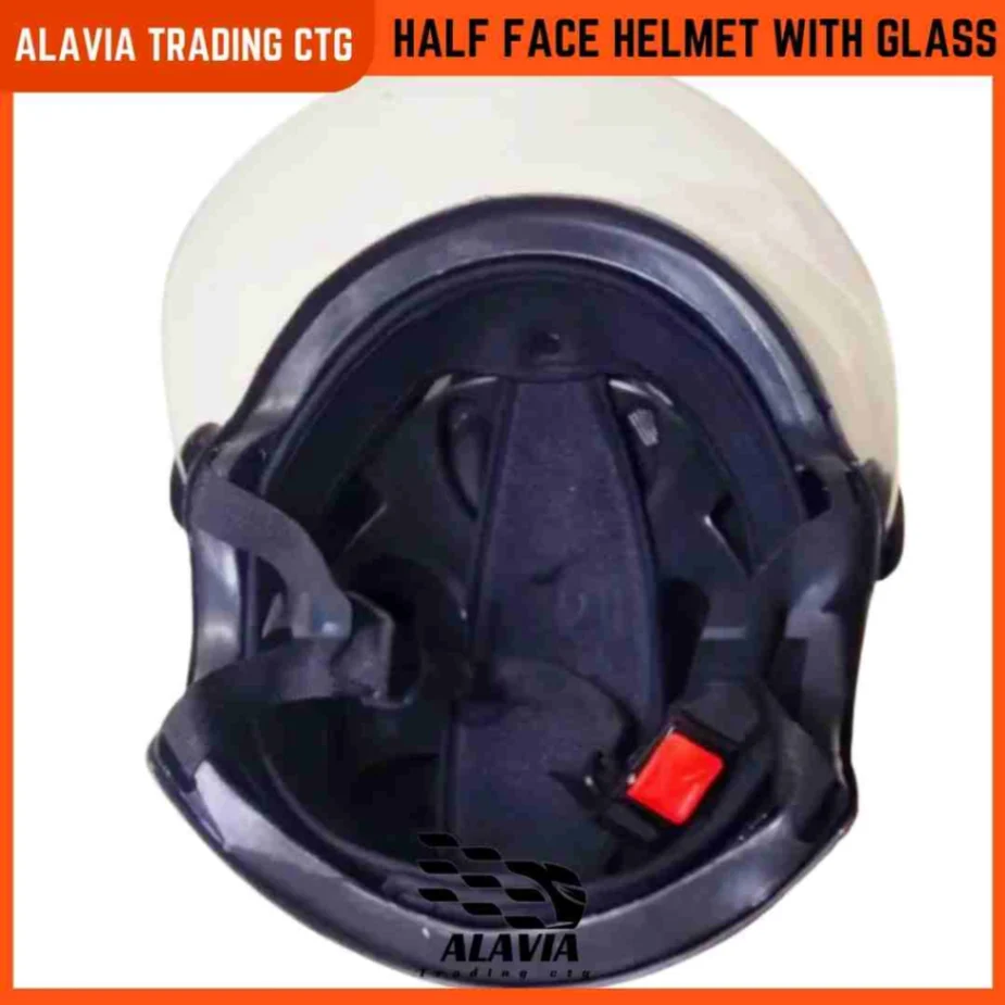 Pelion SMS Cap Style Half Face Motorcycle Helmet With Glass for Men & Women - Green 6