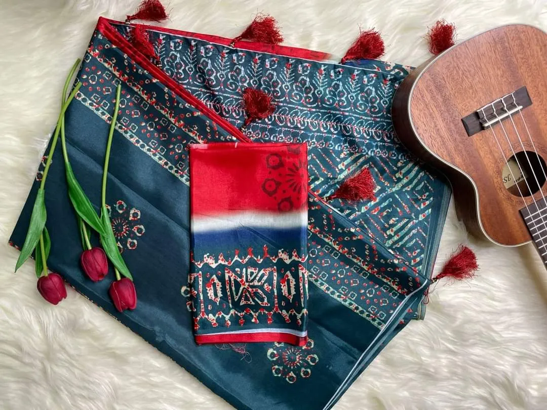 Batik Silk sare for women girls 3