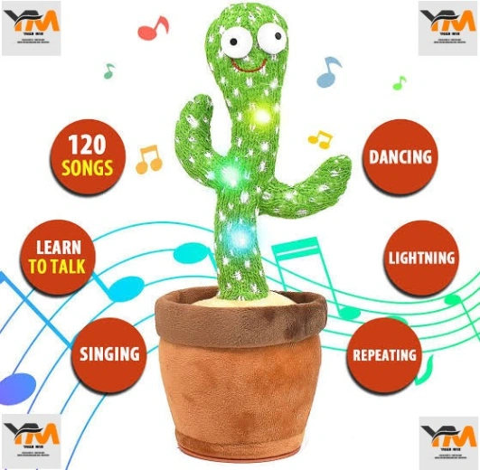 Dancing Talking Cactus Plush Toy – Singing, Recording &amp; Mimicking Electronic Cactus Toy for Kids 3