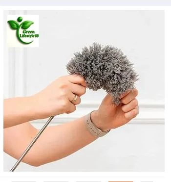 Microfiber Duster with 50&quot; Extension Pole – Bendable Long Handle Duster for Ceiling Fan, High Ceiling &amp; Home Cleaning (Dark Grey) 2