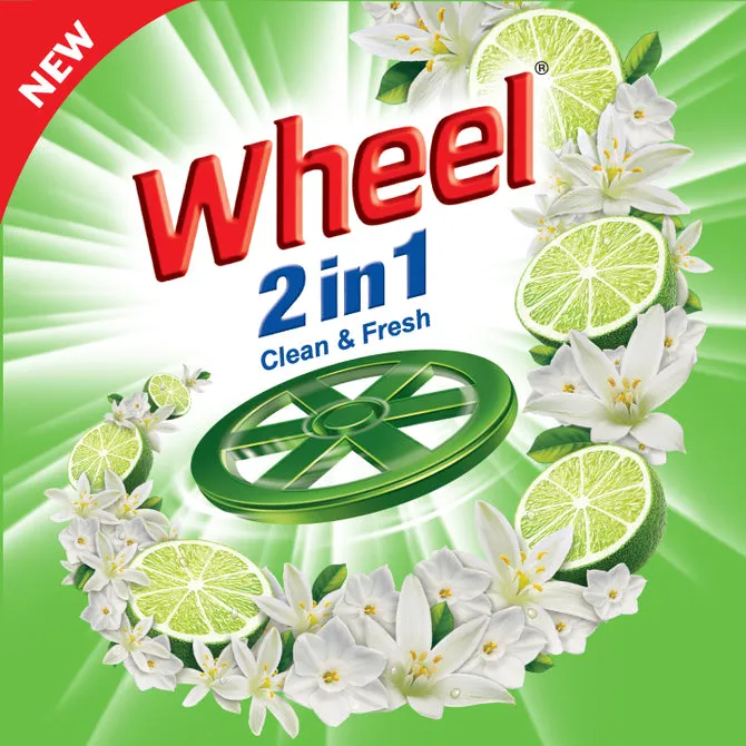 Wheel Washing Powder 2in1 Clean & Fresh 1Kg 3
