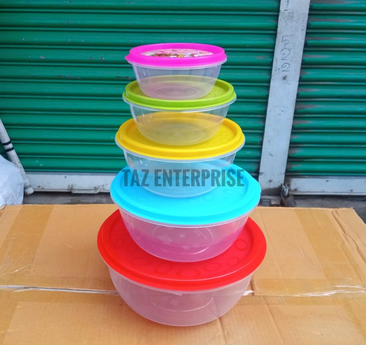 Rangdhanu Food Box Set Transparent Plastic Rangdhanu Food Storage Box Container With Lid 5 PIECES SET 1