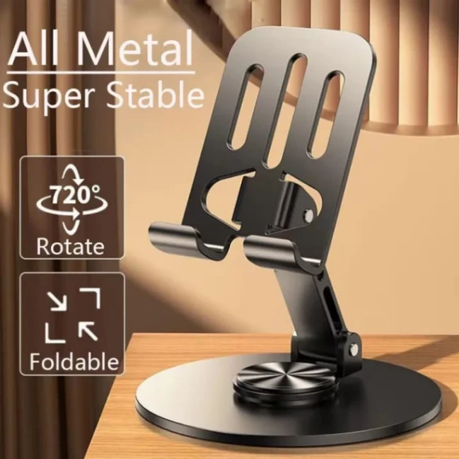 360 Rotating Metal Aluminum Alloy Phone Holder Stand Adjustable Universal Table Tablet Phone Stand 5