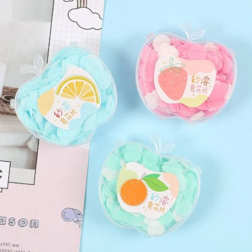 Portable Soap Paper Bath Hand Washing Disposable Soap Slice Mini Flower Travel Scented Petal Wash Hand Soap 7