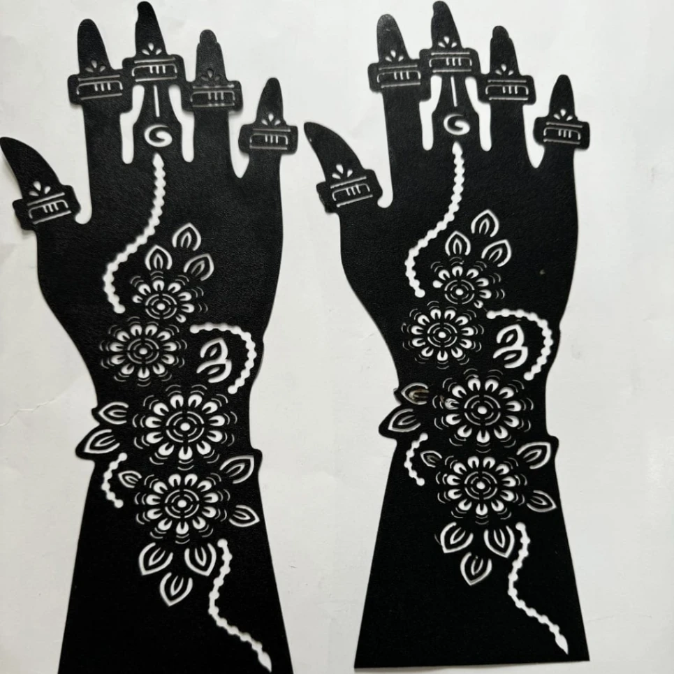 2Pcs Mehedi Sticker, Mehndi Design Sticker 3
