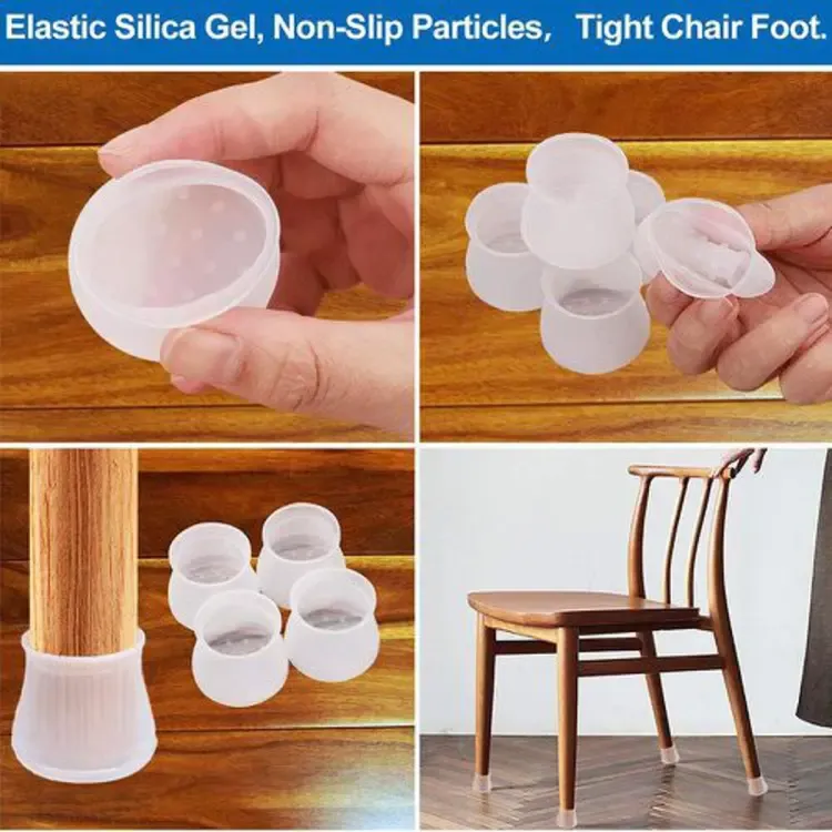 Silicone Chair Leg Round Caps 4Pcs/set 5