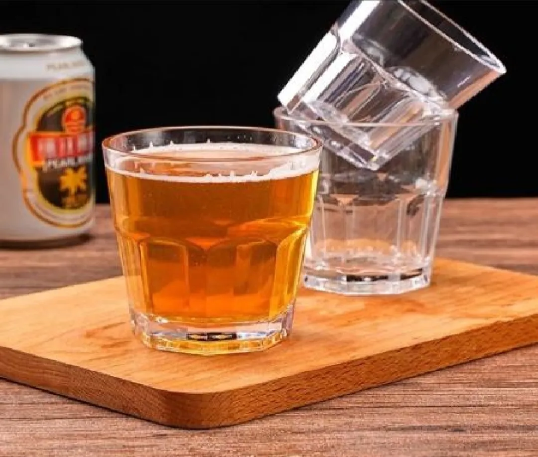 Five angle clear Coke glass set 6 piece 2