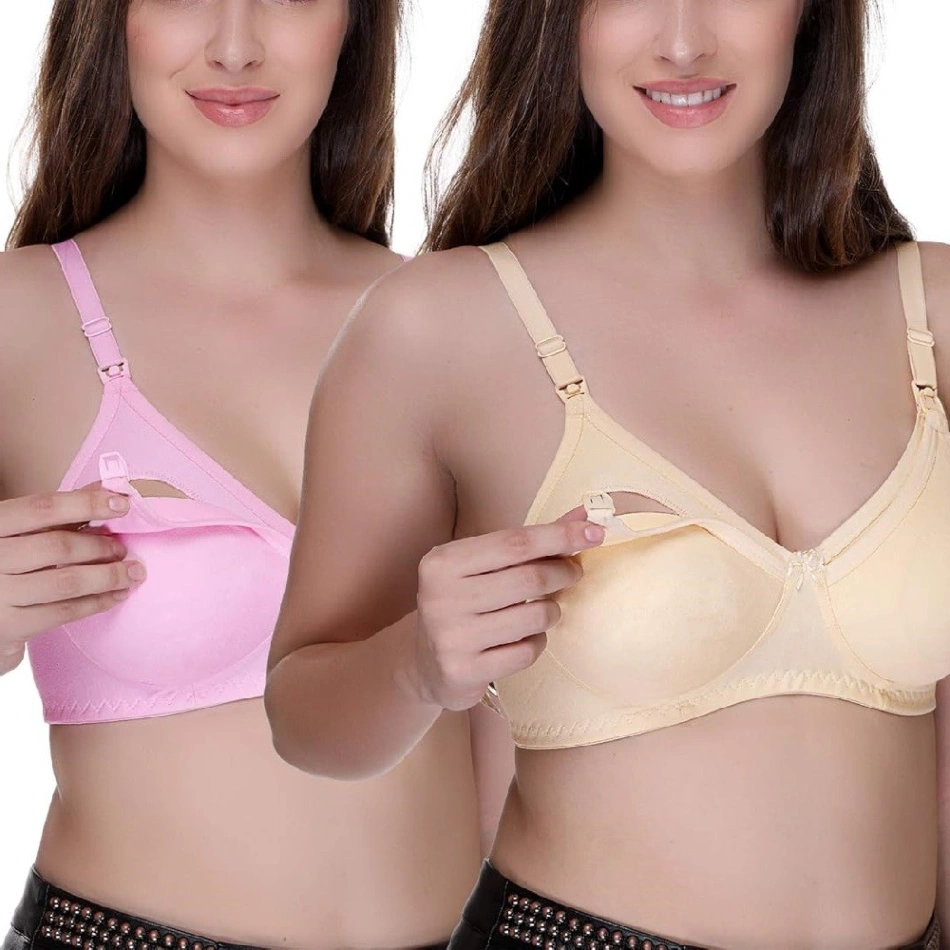 Breastfeeding Bra, Maternity &amp; Nursing Bra, Women&#x27;s Cotton Non Padded Bra 7