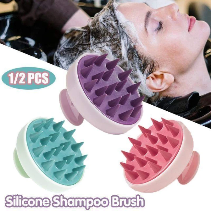 Silicone Shampoo Scalp Hair Massager Shampoo Massage Comb Bath Massage Brush Scalp Massager Hair Shower Brush Comb Care Tool 4
