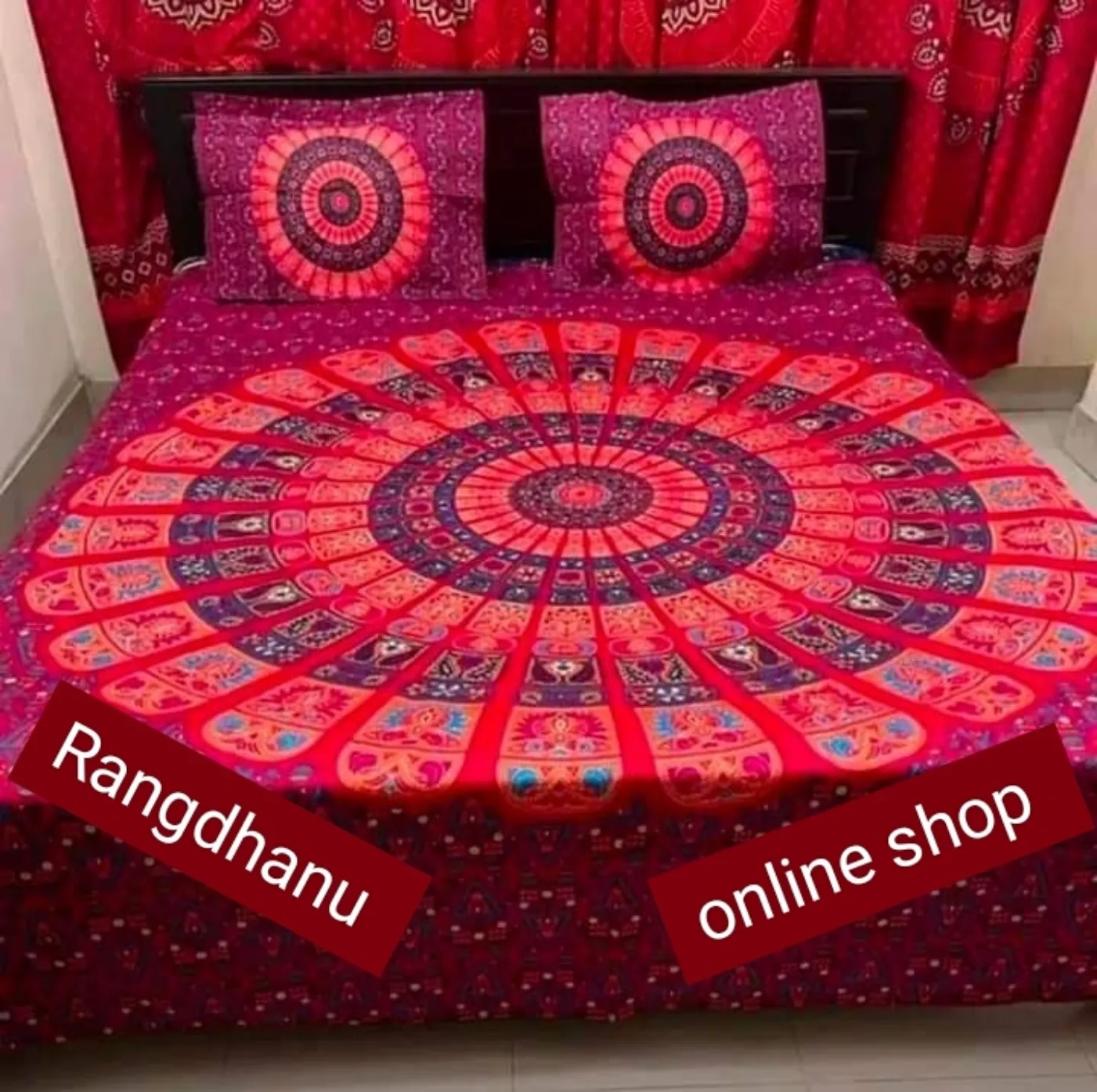 Eid Collection Luxury Cotton Double Size Twill Panel Bed Sheet 7 5 8 5 feet King Size with Two Pillow Covers Exquisite Design 1
