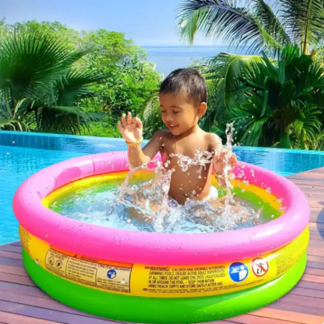 Intex Swimming Pool (24&quot; x 8&quot;) for Kids, Baby Pool Bath Water Tub 3