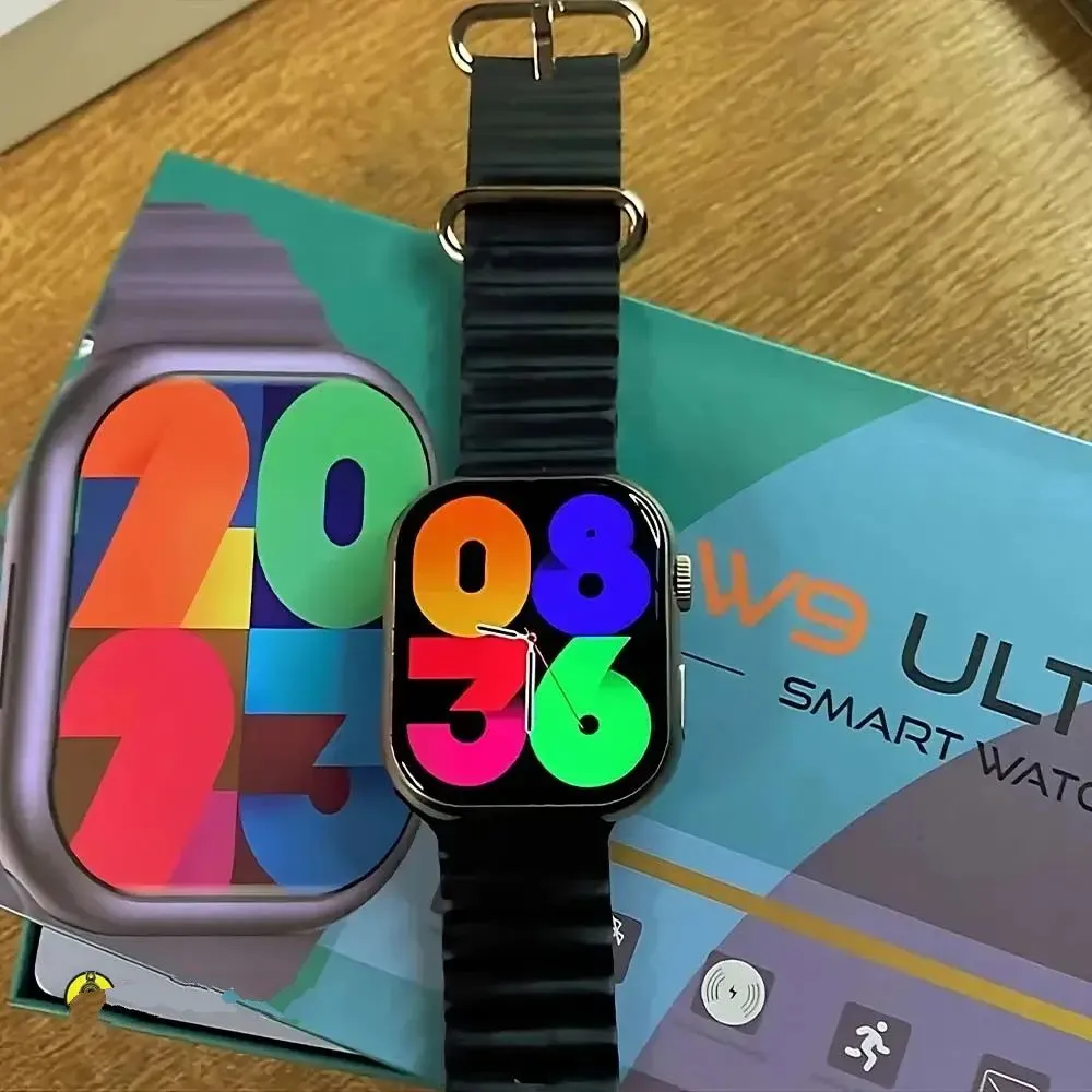 W9 ULTRA SMARTWATCH Curved Display Set Own Wallpaper Double Button With Scroll Working And Edge To Edge Display Curved Bluetooth SMS Whatsapp News And All Apps Notifications Alarm Clock Bluetooth Calling Music Playback Calendar Calculator 2