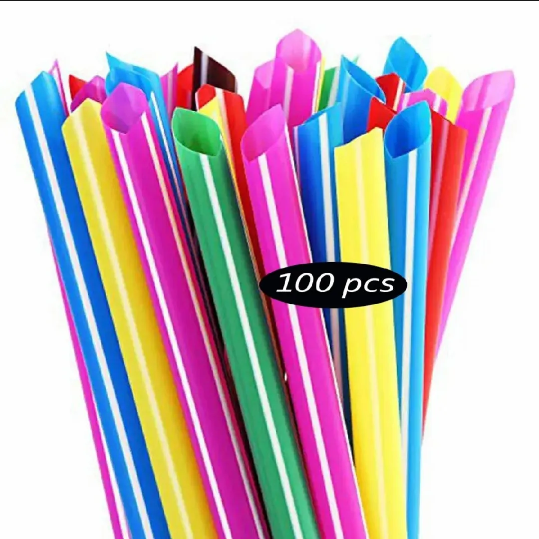 Jumbo Smoothie Straws Juice Pipe 100 pcs 2