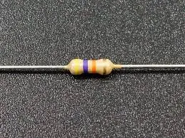 20 pcs 47k 1/4 watt Quarter watt Resistor ±5% 47kΩ 47K ohms 47000 ohms Carbon Film Resistance 6