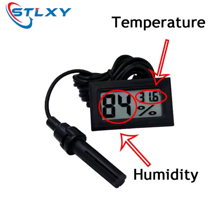 Mini Hygrometer Digital Temperature &amp; Humidity Meter for Egg Incubators Laboratory Aquarium 1 pcs 3