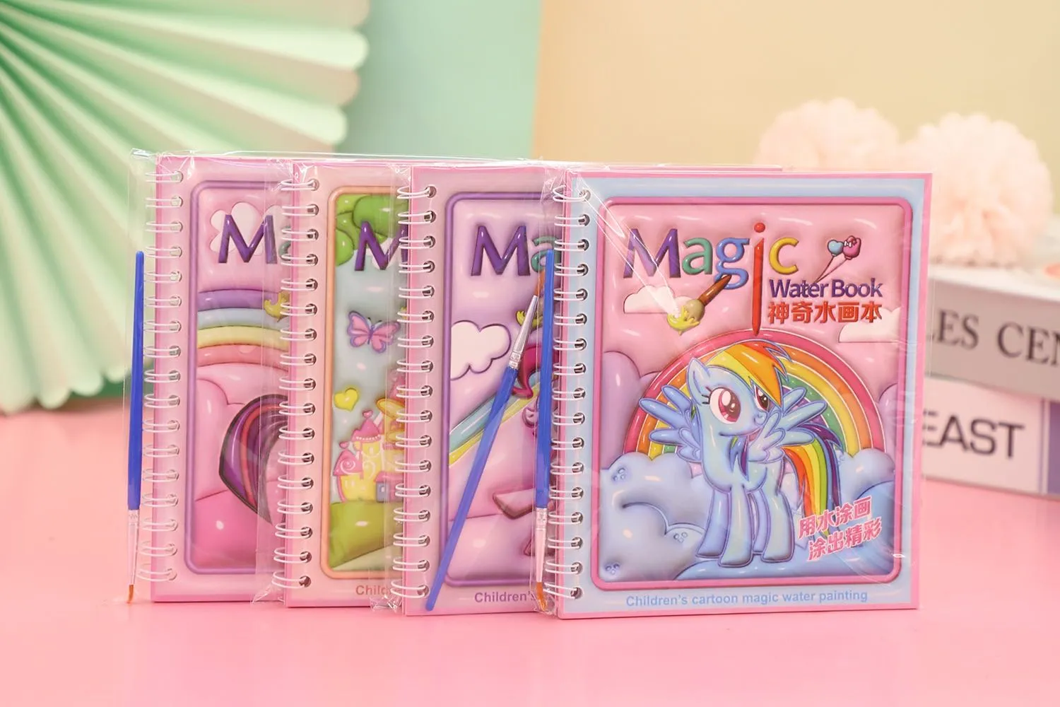 Magic Water Book Reusable Water Drawing Coloring Book With Brush Montessori Gift For Kids 6