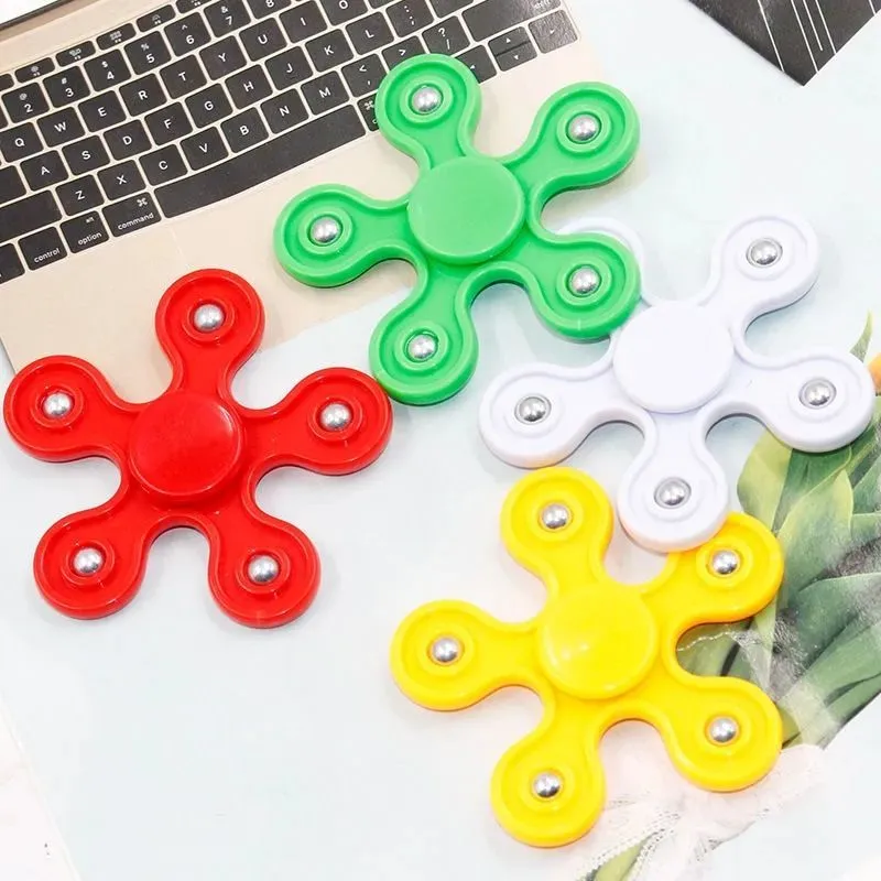 Large Premium Colorful Hand Fidget Spinner for Autism and ADHD Finger Tri-Spinner Fidget Toys Stress Reliever Play Toy 6
