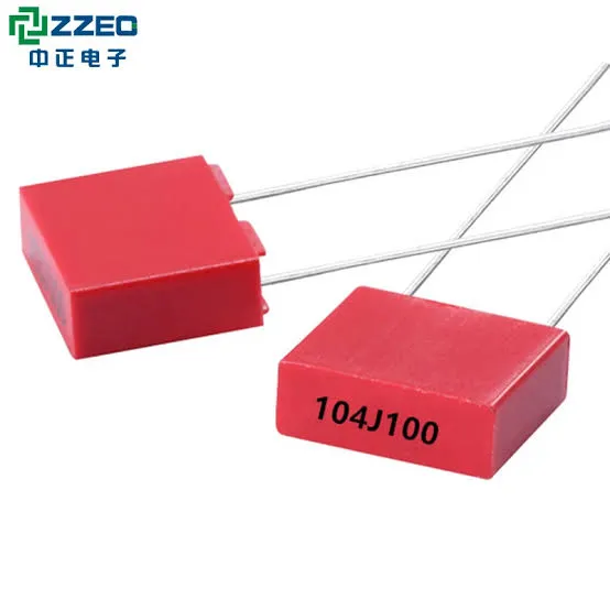 5Pcs- Box Type 100nF 100VAC Electric Power Polypropylene Metal Film Capacitor Axial Film Molded Capacitor 5