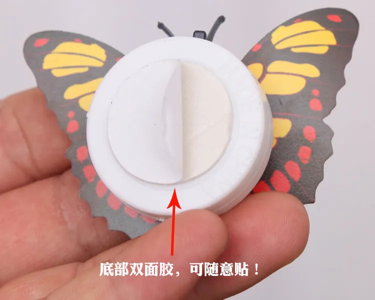 5 PCS Colorful luminous butterfly small night lamp flash simulation butterfly lamp Encounter 6
