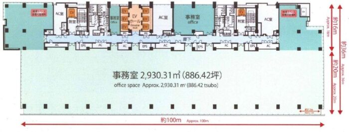 日本橋一丁目三井ビルディング　平面図