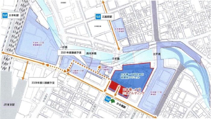 日本橋一丁目三井ビルディング　東京駅直結の地図