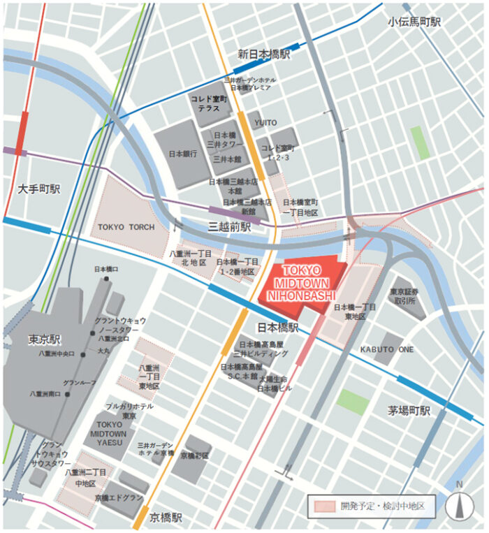 東京ミッドタウン日本橋の配置図