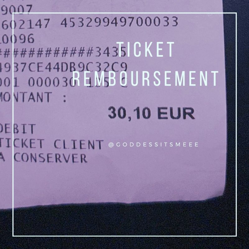 TICKET DE REMBOURSEMENT