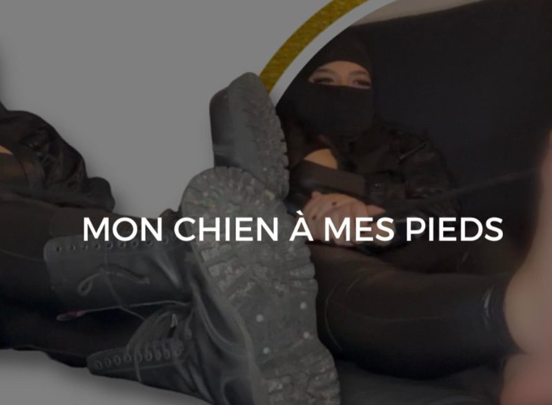 Mon chien à mes pieds