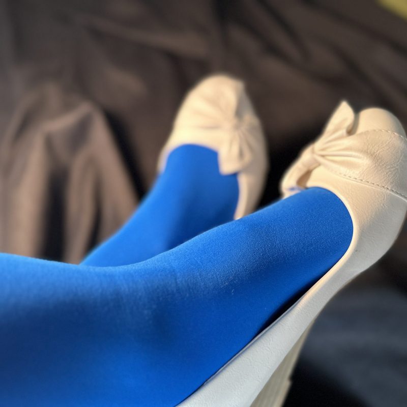 Collants opaques bleus