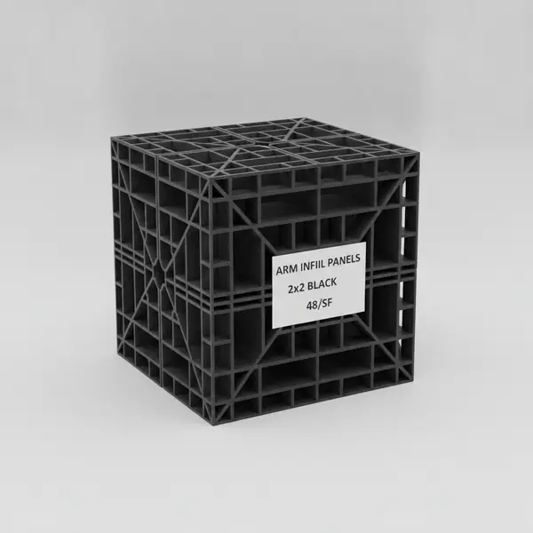 ARM INFILL PANELS 2x2  BLACK 48/SF