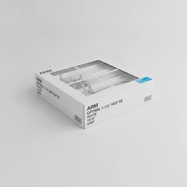 ARM OPTIMA 1-1/2" 2X2  HGP SE WHITE 15/16" 64SF