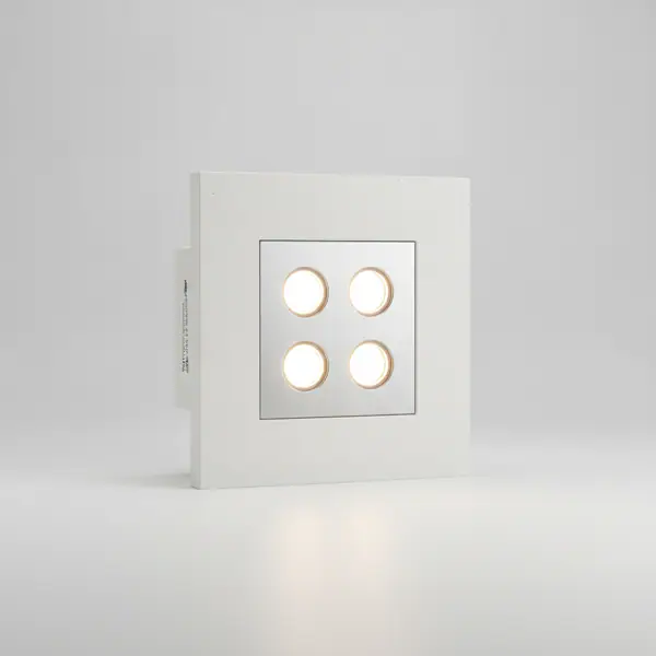 ARM LYRA 1" 4X4 CONC PB D/A WHITE 96SF