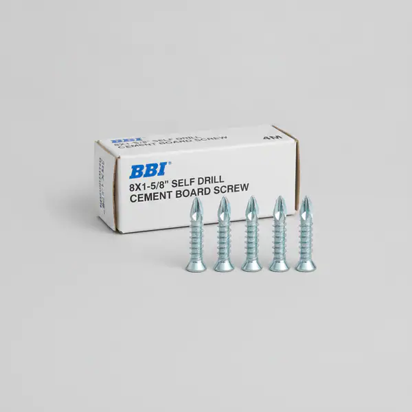 BBI 8X1-5/8" SELF DRILL CEMENT BOARD SCREW [4M]