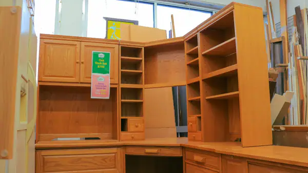 Oak Corner Desk Set