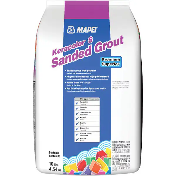 $9.00 Mapei sanded grout S38 Avalanche color 5UJ503805