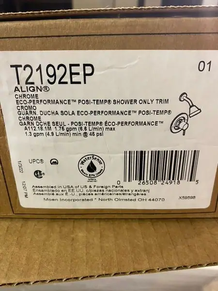 💧 Moen T2193EP Align Chrome Shower Trim Kit – Brand New, 18 Units Available 💧