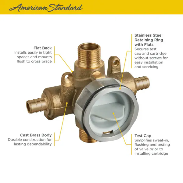 $52.00 American Standard-shower valve rough with PEX - crimp