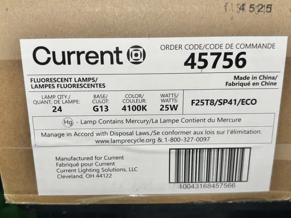 3’ T8 Fluorescent tubes