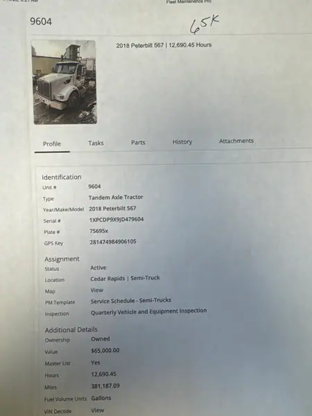 2018 Peterbilt 567